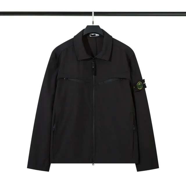 Stone Island Black Zip-Up Jacket