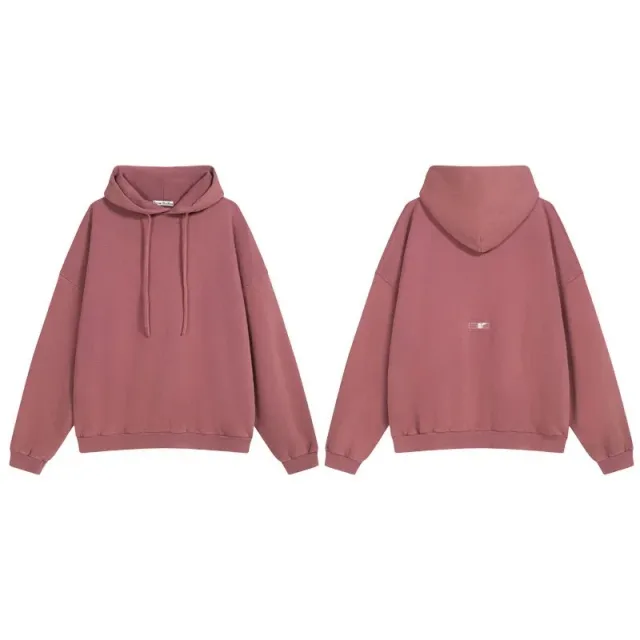 Washed Purple Short Wide Fit Hoodie